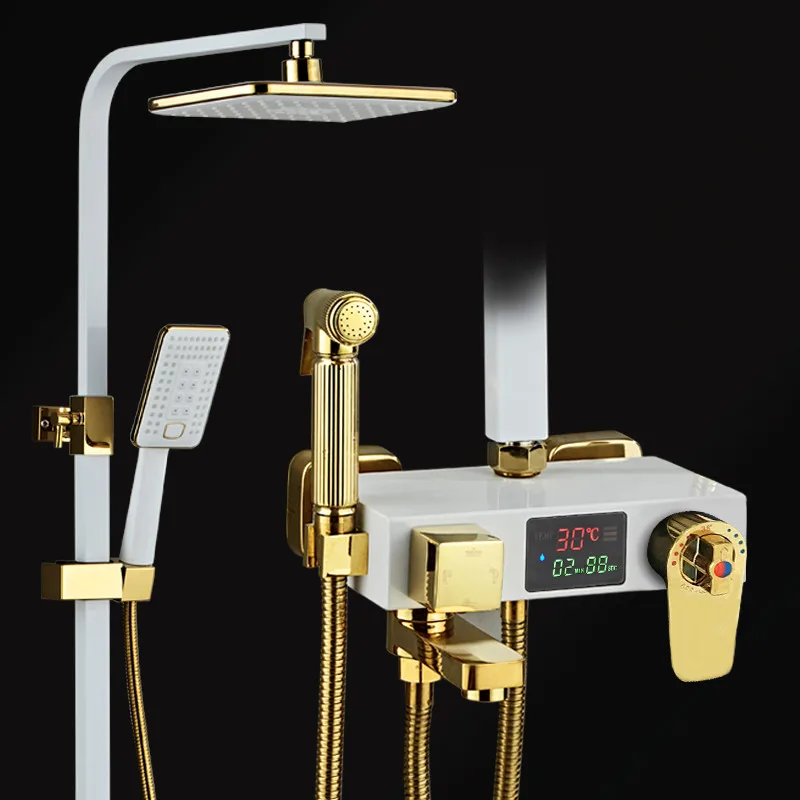 Conjunto ванная комната электрическая Piscina Regadera De Doccia Ducha Torneira Lavabo Do Banheiro Douche Chuveiro Eletrico душевой набор