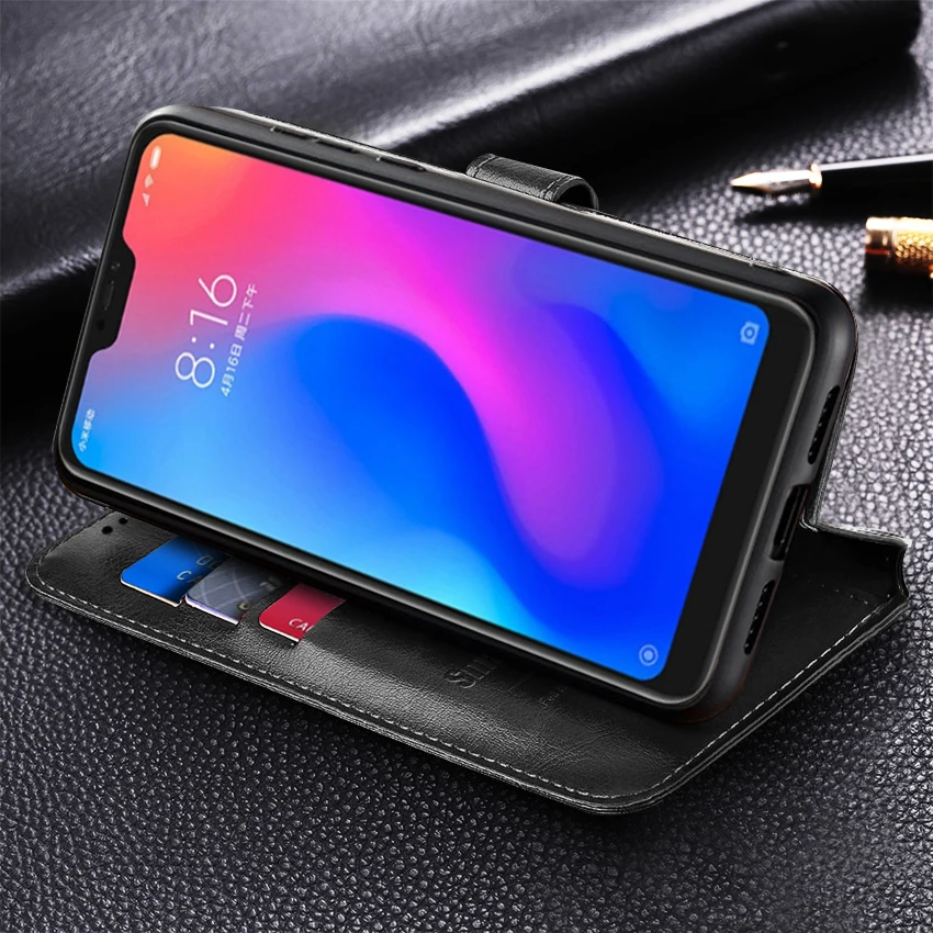 Xiomi Redmi 6 pro Case Leather Flip case for Xiaomi Redmi 6 pro Case Wallet Card Stand Magnetic Book Cover Redmi6 pro xiaomi leather case cosmos blue