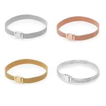 NEW 925 Real Silver Law Original Refractor Woman's Bracelet Diy Clip Watch Chain Gift JewelryWomen's Christmas gifts