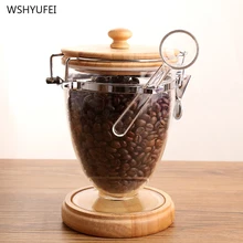 Пластиковый прозрачный для еды крышка запечатанные банки портативный путешествия дома хранения чайные конфеты печенье хранение кофейных зерен чайный заварник