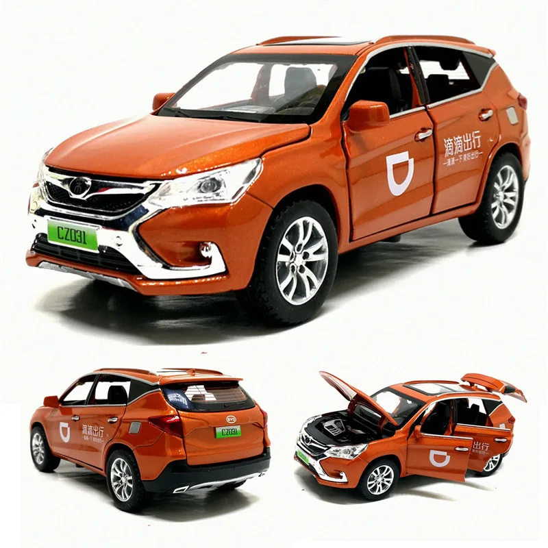 BYD Song BYD новая энергетическая модель автомобиля из сплава SUV 1:32 металлическая модель автомобиля тикающая дорожная игрушка автомобиль