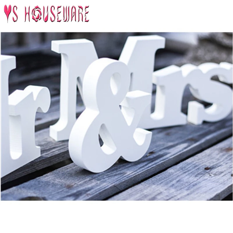 Wedding Decorations Nicro 3 pcs/set Mr & Mrs Mariage Decor Birthday Party Decorations Valentine's Day White Letters Wedding Sign