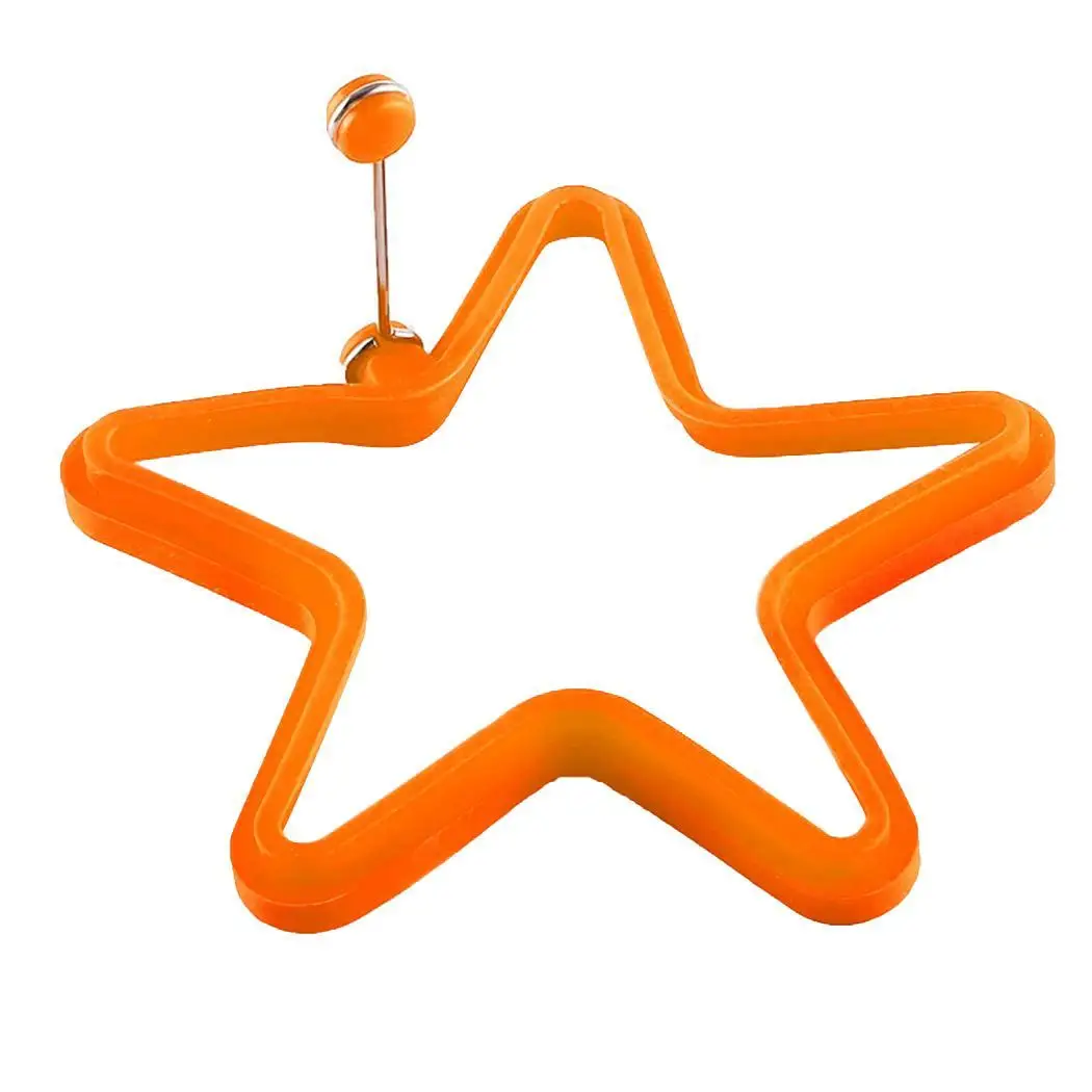 orange star shape Силиконовая форма для яичницы для приготовления блинов. Вы можете использовать яичницу для приготовления блинов - Цвет: orange star shape