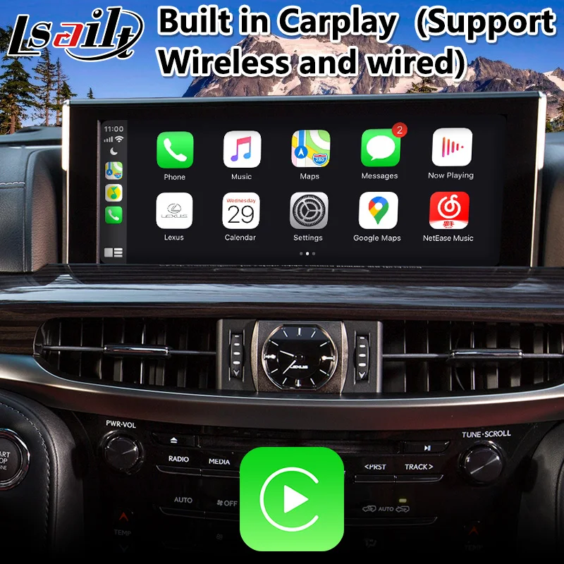 Lsailt Android Carplay навигационный интерфейс для Lexus LX570 управление мышью 2016 2020 модель