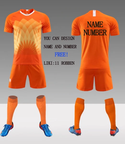

Football Team Sets Free Custom Name Children Football Jerseys Shorts,Netherlands Chiledren Design Soccer Jersey Custom Uniforms