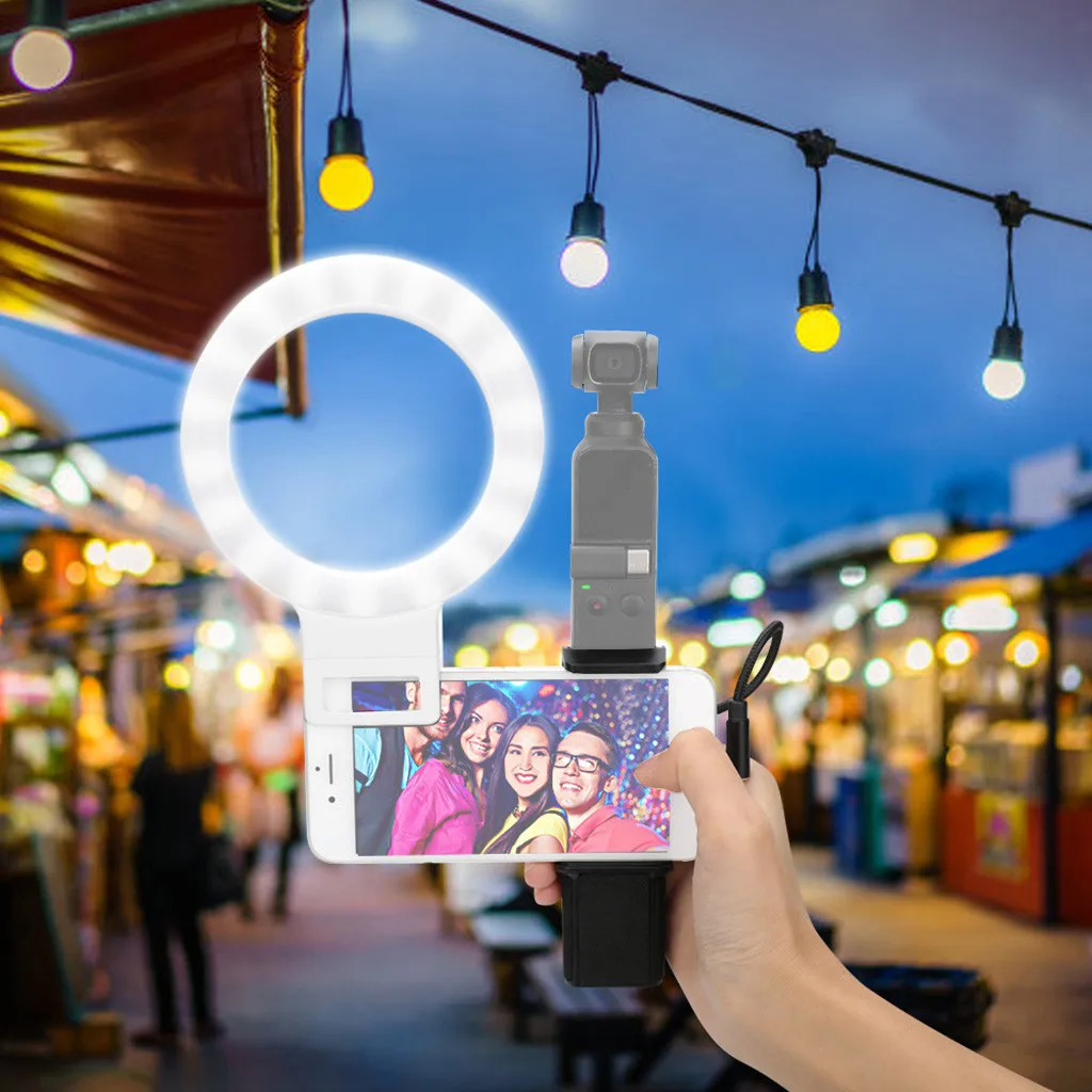 Кольцевой светильник с подставкой Usb 3 режима Led кольцо видео фотография для Dji Osmo