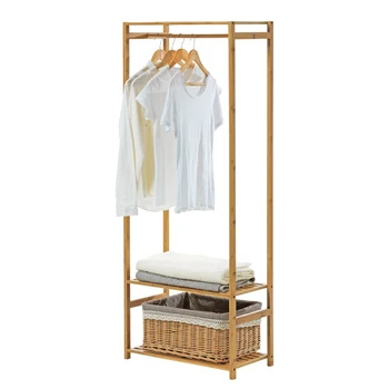 

Simple coat rack solid wood bedroom floor hanging rack cabinet clothes bag storage household simple modern