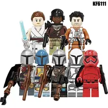 Одна распродажа, строительные блоки, Космический Дарт Вейдер, Рей, по, Дамерон, мандалор, Джанго, Фетт, драбатан, фигурки для детей, игрушки KF6111