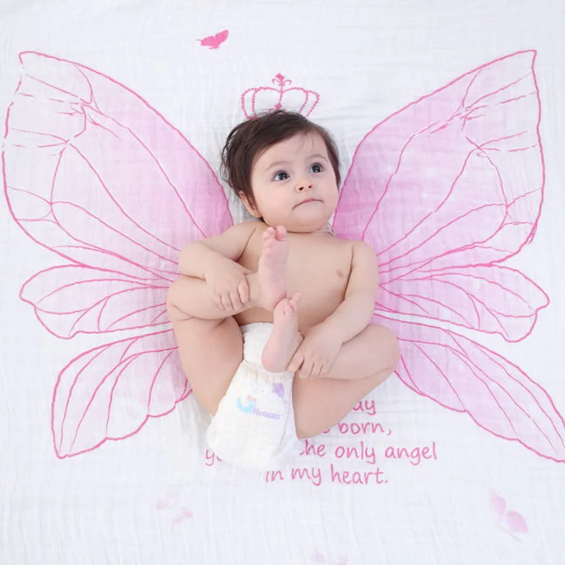 Wrap towel blanket cotton double gauze large bag towel baby baby towel autumn and winter winter multi-purpose for kids - Цвет: Four floors