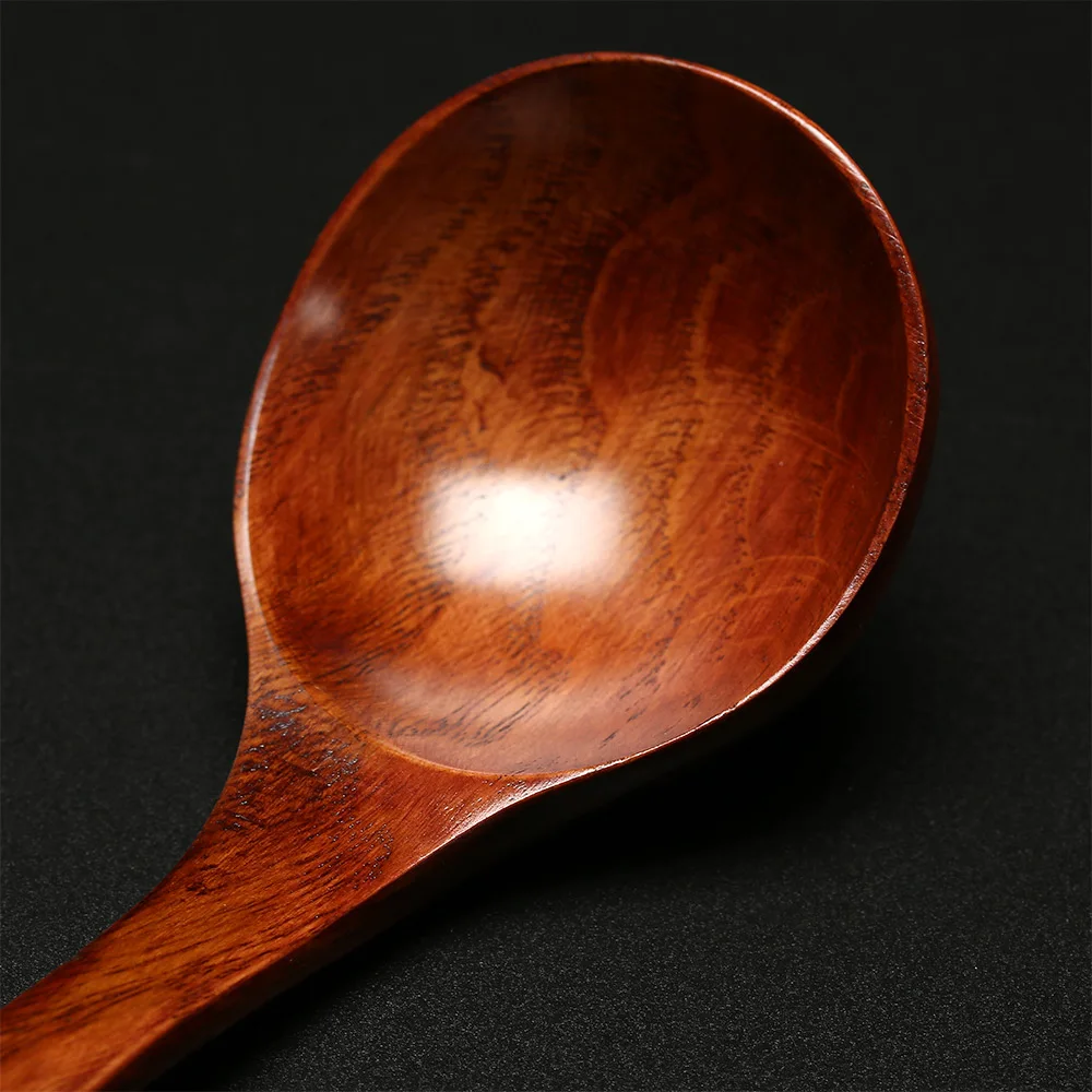 Serving Spoon Natural Wooden Large Soup Scoops Long Handle Cooking Scoop
