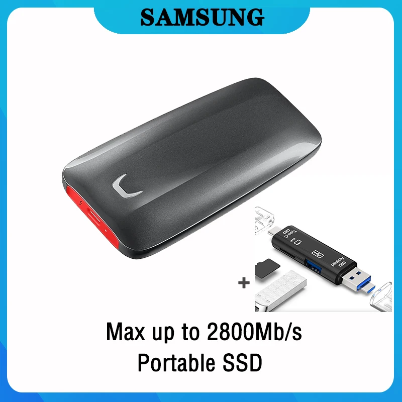 SSD SAMSUNG X5 портативный 1 ТБ 500GB 2800MB внешний жесткий диск USB HD 2 твердотельный для