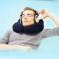 Hot Inflatable Travel Neck Pillow Soft Air U Shaped Car Head Rest Support for Travel Office Nap Head Rest Cushion Neck Pillow 2