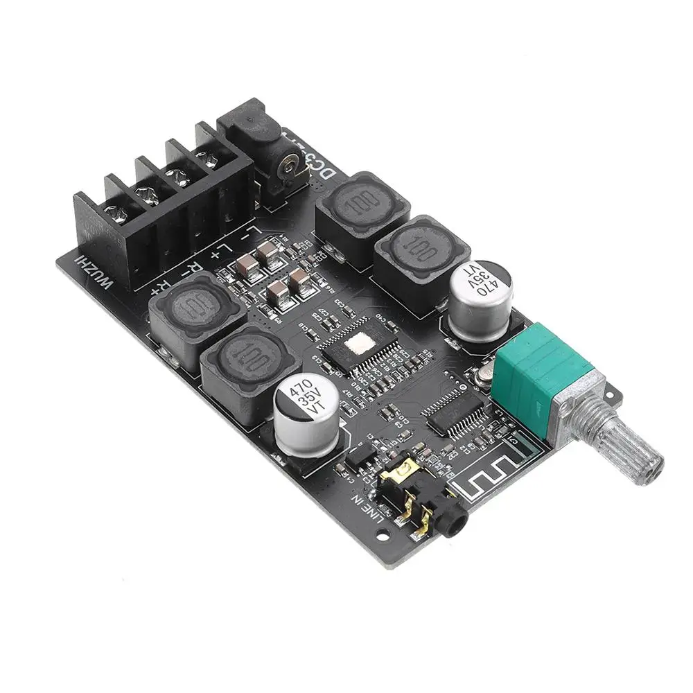 LEORY 2x50 Вт TPA3116 AUX+ bluetooth 5,0 HIFI высокой мощности Цифровой усилитель стерео плата AMP Amplificador домашний кинотеатр
