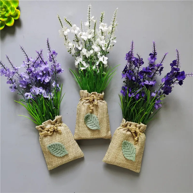 Flores artificiales de lavanda púrpura hechas a mano, con bolsa de lino  para decoración de nevera, pegatinas magnéticas de flores falsas, compre 3  y Obtenga 1|Imanes de nevera| - AliExpress