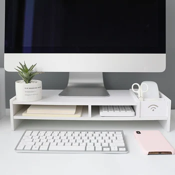

Office Computer Increase Rack Keyboard Pen Books Organizer Shelf Home Creative Desk Stationery Sundries Storage Stand Accessorie
