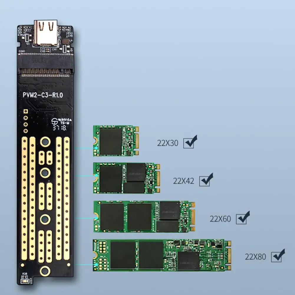Чехол для SSD ORICO M2 M.2 к USB Type C прозрачный корпус жесткого диска NVME PCIE NGFF SATA M/B диск