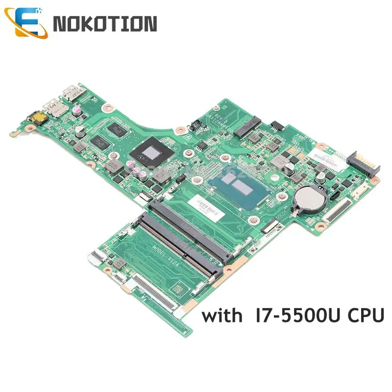 astounding  NOKOTION 809045-601 809045-001 For HP Pavilion 15-AB Laptop Motherboard DAX12AMB6D0 SR23W I7-5500U 