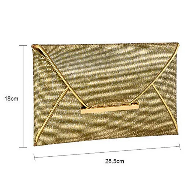 Women Evening Bag Pouch Sequins Envelope Black Handbag Sparkling Party Bag Solid Wedding Day Clutches Gold Purses New 6