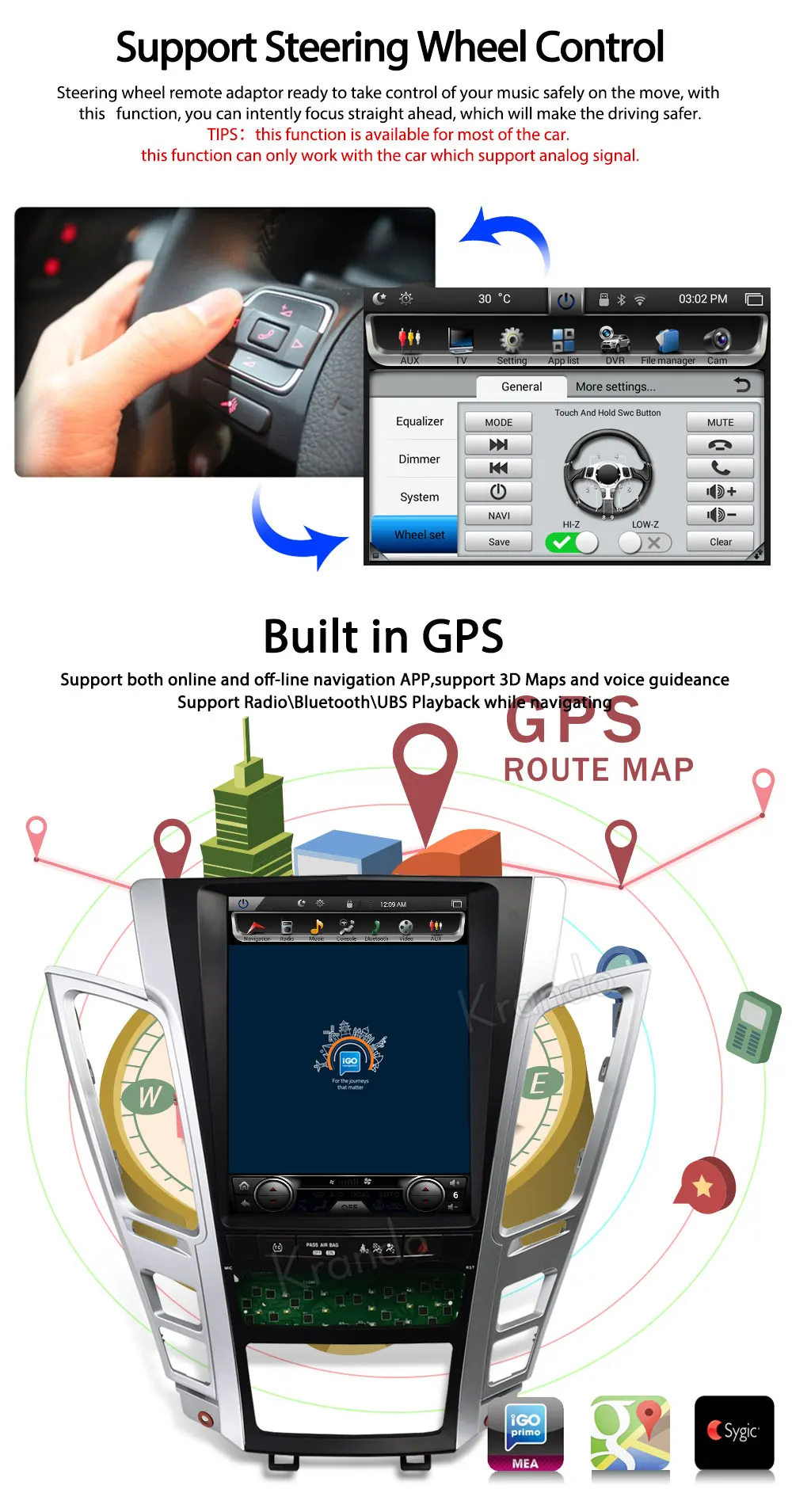 Krando Android 8,1 10," Tesla вертикальный экран автомобильный gps радио мультимедиа для Cadillac старый CTS 2007-2012 дисплей плеер BT 4+ 64g
