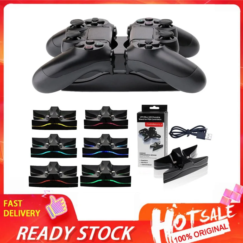 Для контроллера PS4 геймпад светодиодная двойная зарядная станция игровой