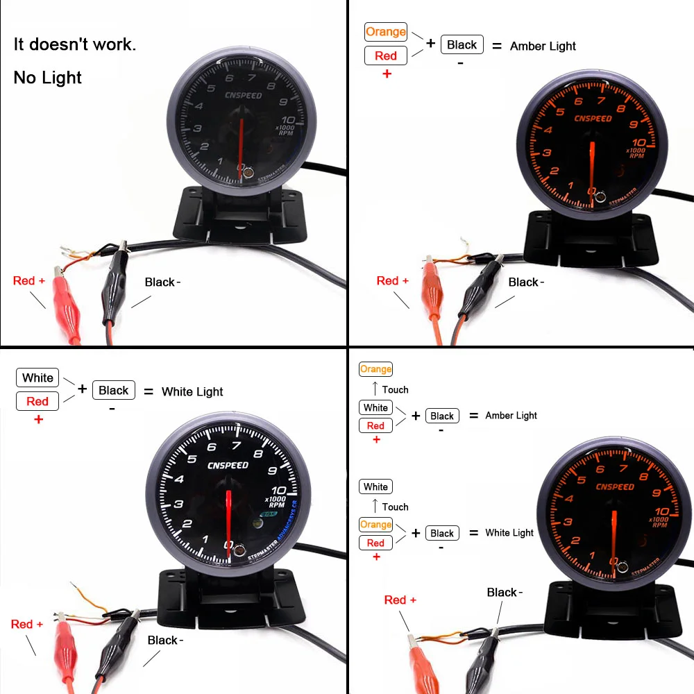 Тахометр CNSPEED автомобильный 60 мм 12 В 0 10000 об/мин|car meter|car autocar tachometer |