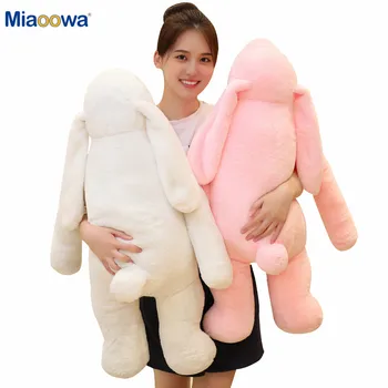 

90/120cm Lovely Giant Animal Soft Cartoon Big Ear Bunny Rabbit Plush Toy Rabbit Stuffed Pillow Girls Kids Birthday Gift