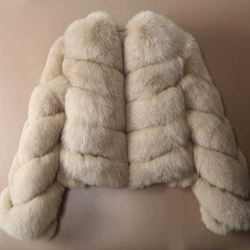 camel OFTBUY настоящий в меховой верхней одежде роскошный зимний жакет для женщин натуральный Лисий Мех Толстая теплая уличная Женская Повседневная Верхняя одежда Новинка - Цвет: camel