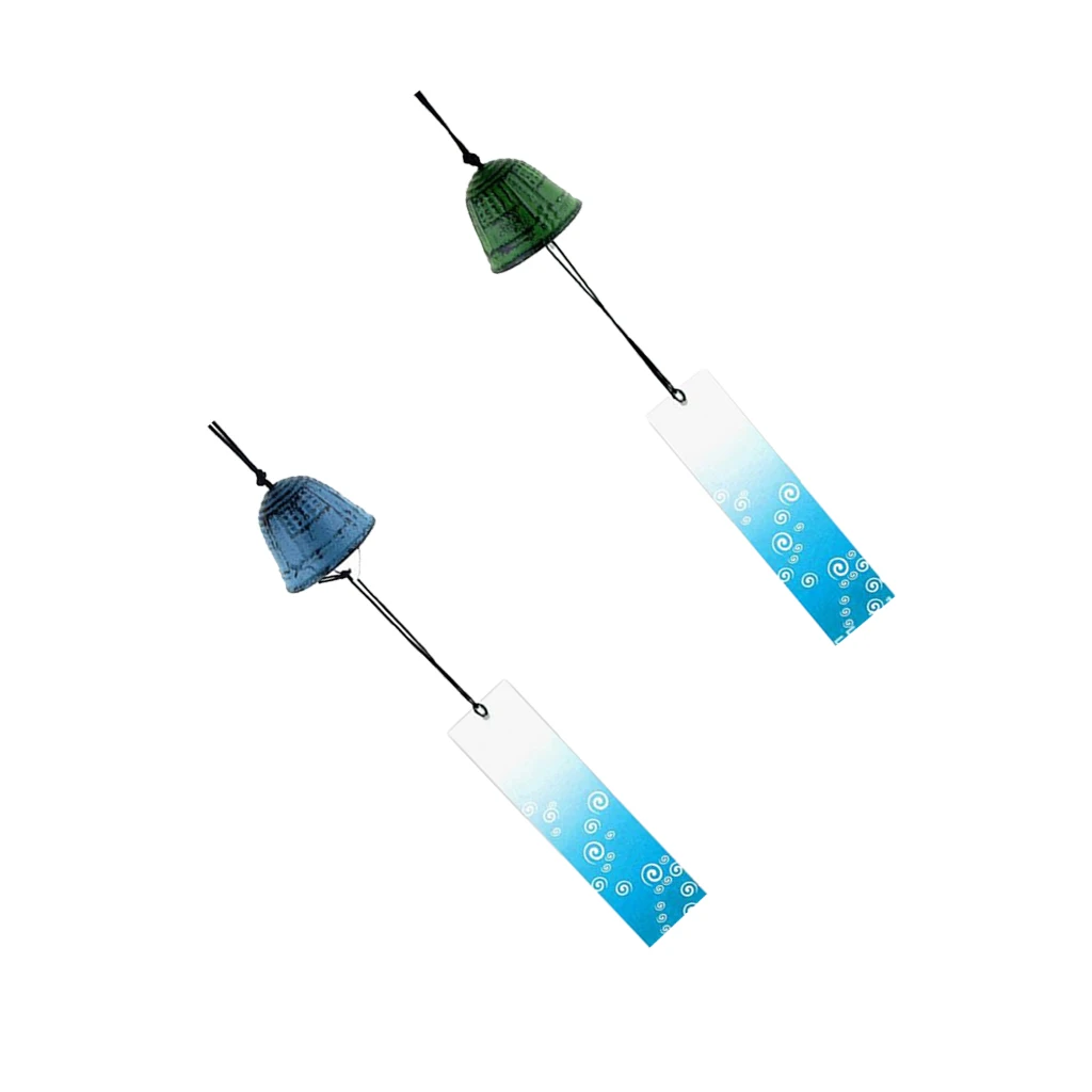 2pcs Traditional Japanese Iwachu Cast Iron Bell Wind Chimes Patio Decoration