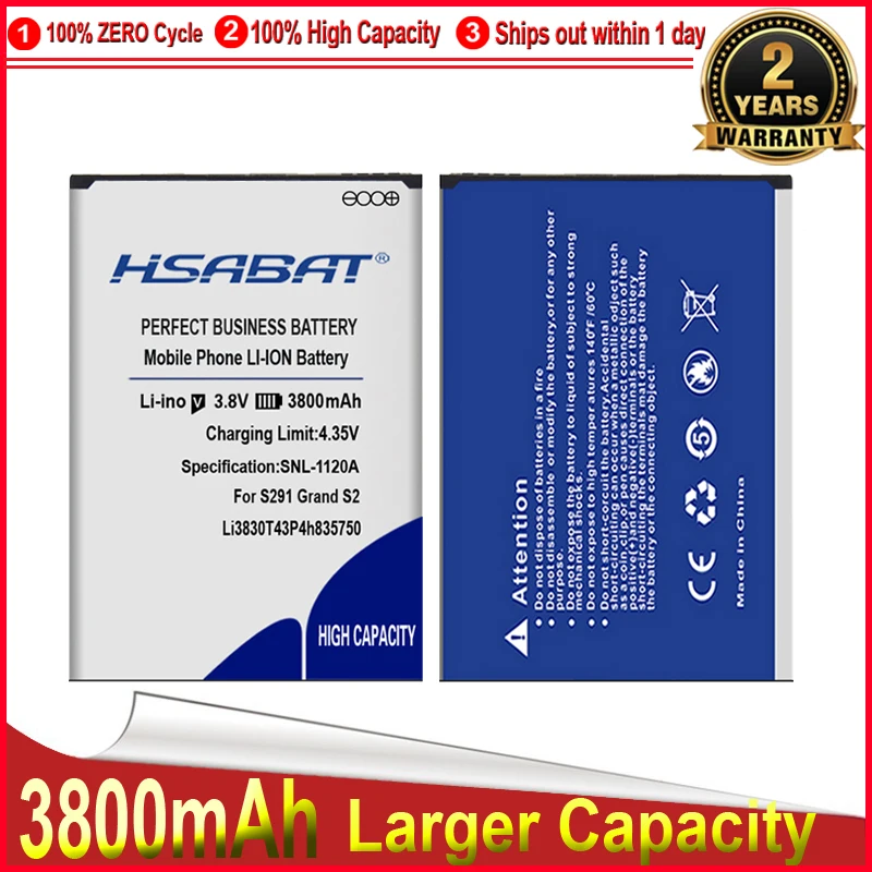 Top Brand 3800mAh Battery For ZTE Li3830T43P4h835750 Grand S2 S291 | Мобильные телефоны и аксессуары