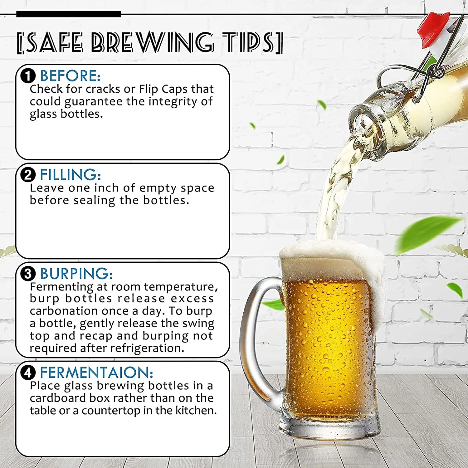Glass Swing Top Beer Bottles with Flip-top Lid for Carbonated Drinks