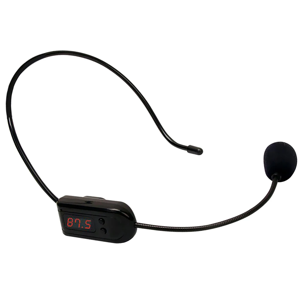 

Wireless Microphone Stable Wireless FM Transmission, Headset For Voice Amplifier,Speaker, Karaoke, Computer