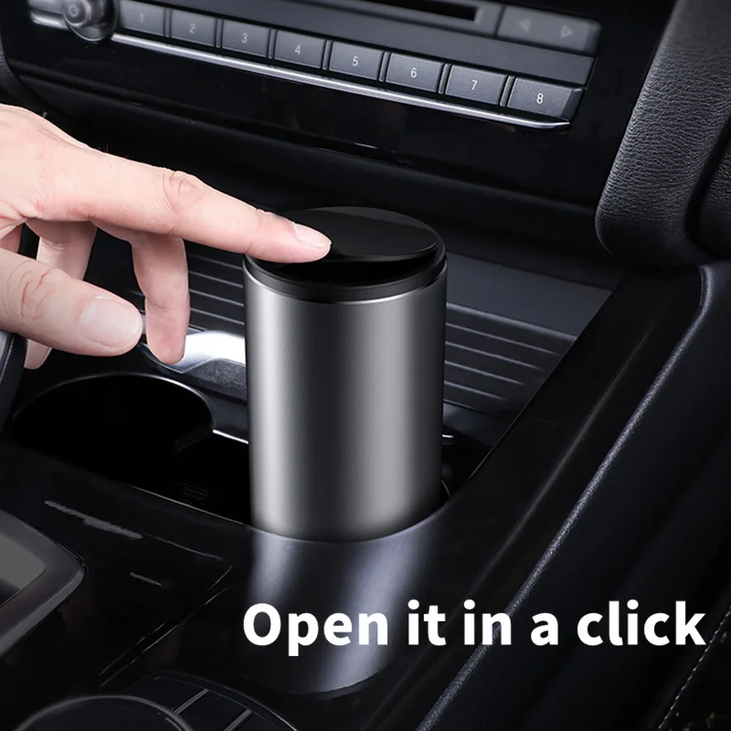  Baseus Alloy Car Trash Can Auto Organizer Storage Bag Car Garbage Bin Ashtray Dust Case Holder Auto - 4000045284712