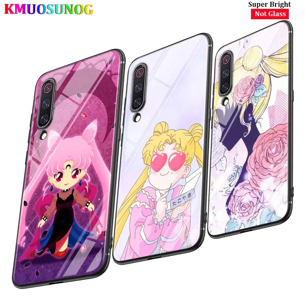 

Black Cover Cut Sailor Moon Anime for Xiaomi Mi A1 A2 A3 5X 6X 6 8 9 Lite CC9 F1 9T 9TPro Play Glossy Phone Case