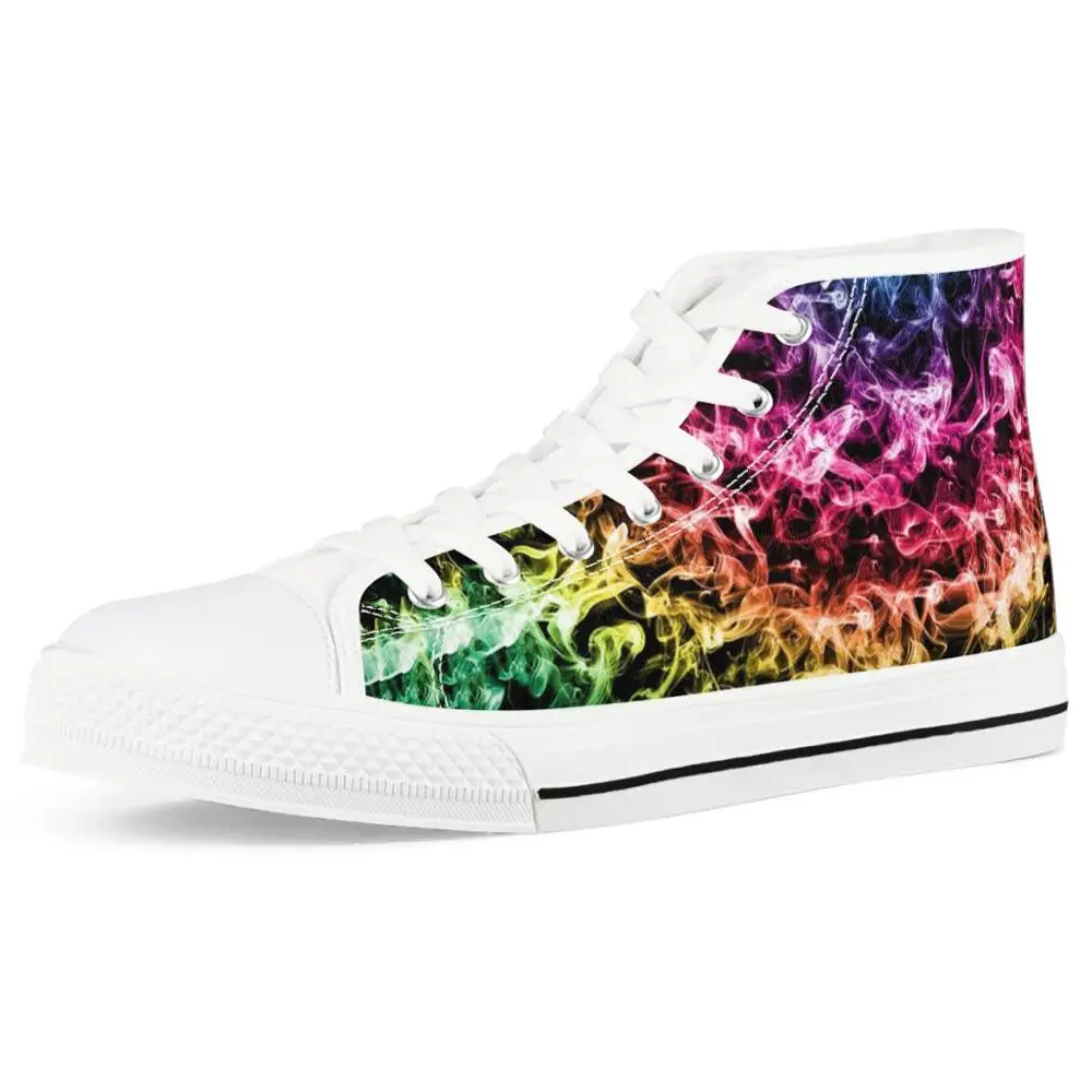 

Pattern Custom Man High-top Canvas Shoes Board Shoes Vulcanized Shoes Fantasy Colorful Smoke Zapatos De Hombre Off White Shoes