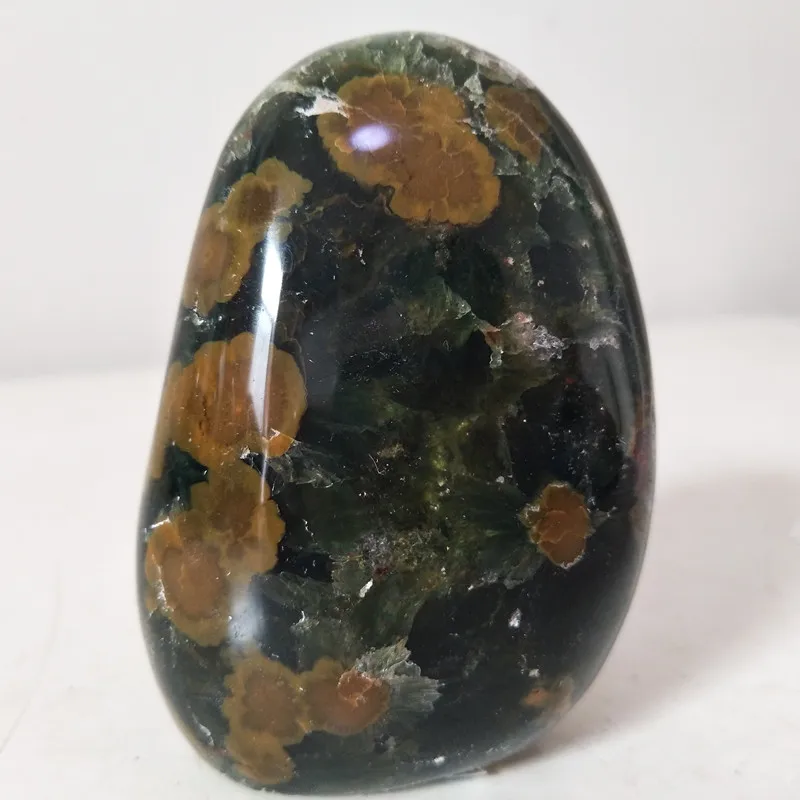 Natural sea jasper stone sea gem feng shui decoration beautiful home decoration desk display - Цвет: A1    228g    76mm