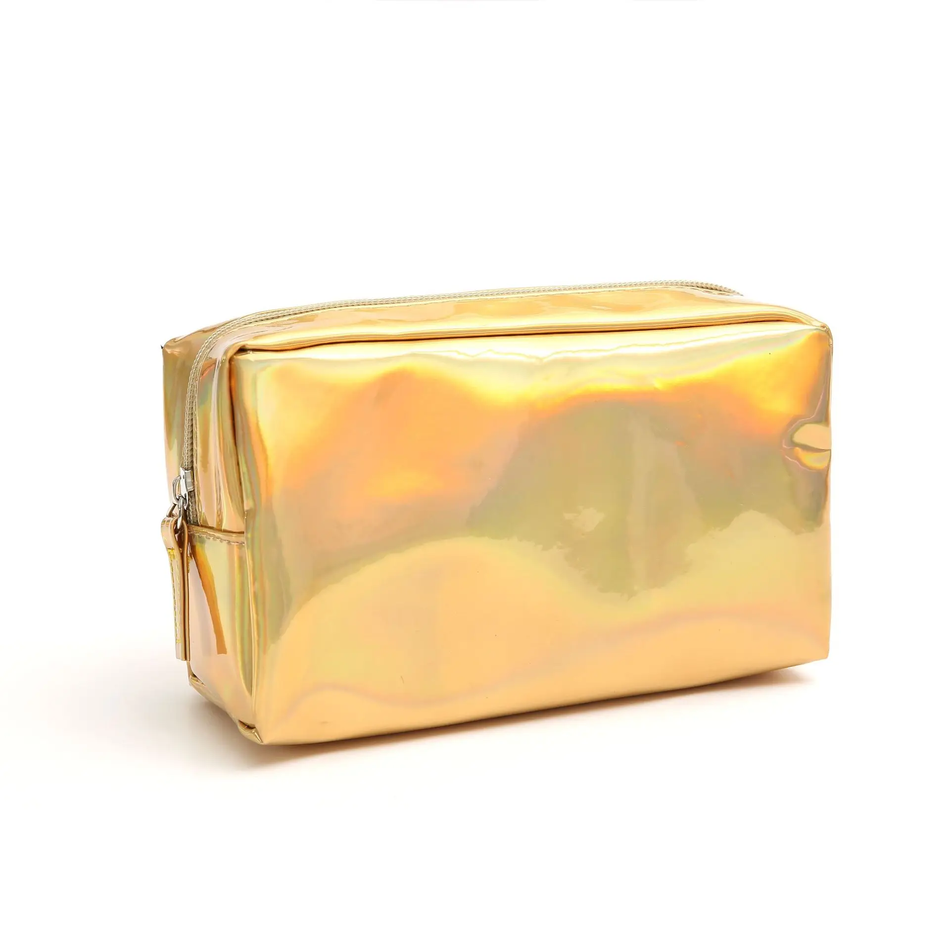 Женская модная Лазерная косметичка, модный голографический чехол-карандаш, косметичка для макияжа, сумочка на молнии, сумочка, косметичка, чехол s - Color: gold