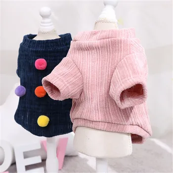 

Cute Ball Knitt Dog Sweater Winter Pet Coat Jacket for Small Medium Animal Cat French Bulldog Outfit Clothes Pug