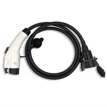 SAE J1772 Type 1 female plug to Type 1 male socket 32A with 2M black cable EV charging connectors EV charger adapter