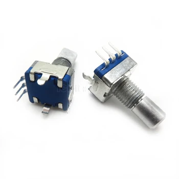 

5pcs/lot Half axis rotary encoder, handle length 15mm code switch/ EC11 / digital potentiometer with switch 5Pin In Stock