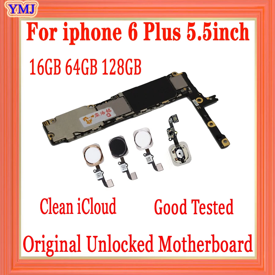 Материнская плата для iphone 6 plus 5 дюйма с/без Touch ID 100% оригинал разблокированная P