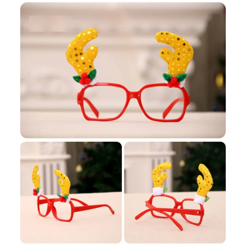 Модные рождественские очки Взрослые Дети очки для вечеринки Санта Снеговик Олень очки Рамка