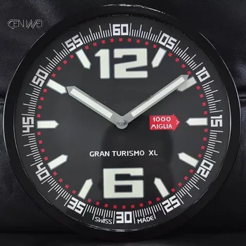 

Luminous Metal Wall Clock Moder Design Luxury Metal Large Silver Wall Watches Home Decor Living Room Silent Bedroom Clocks