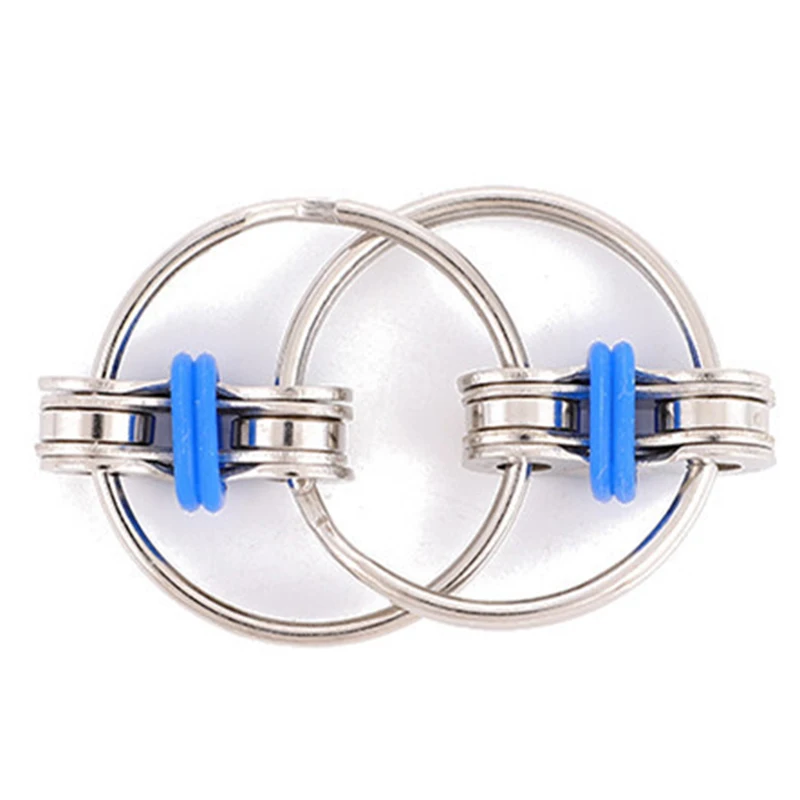 Metal Puzzle Chain Fidget Toy Vent Keychain Key Ring Anti Stress Toys for Kids Adults Stress Relieve ADHD Key Ring Sensory Toys