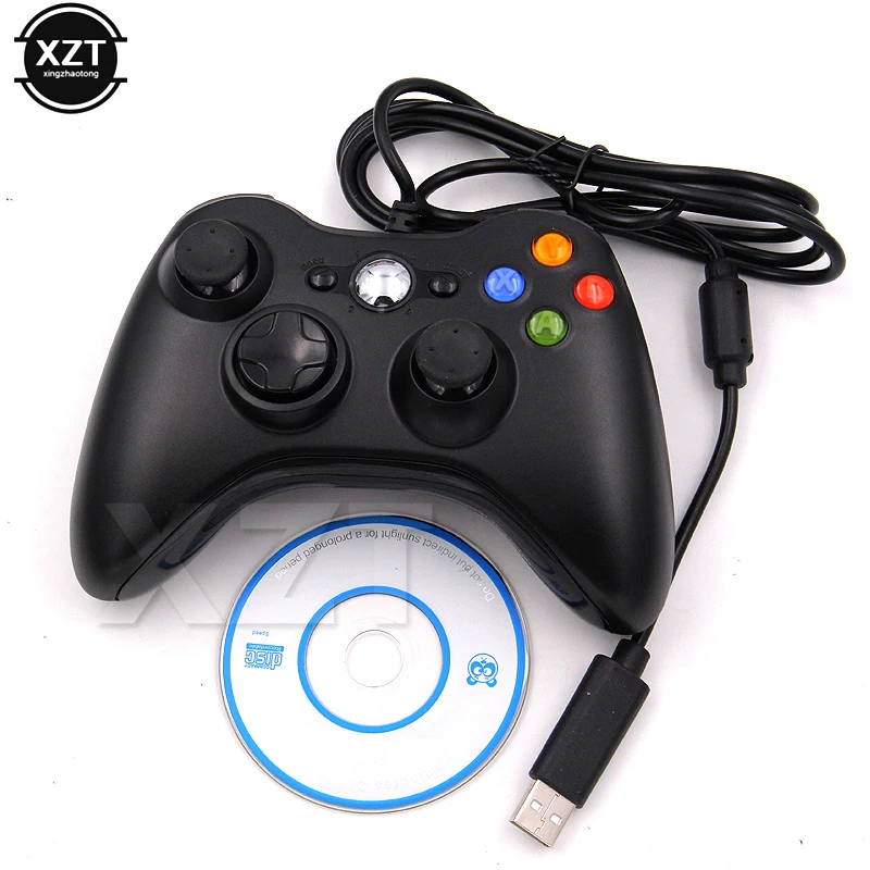1pcs USB Wired Joypad Gamepad for PC Game Controller for Microsoft Game System Win7/10 Black White new 