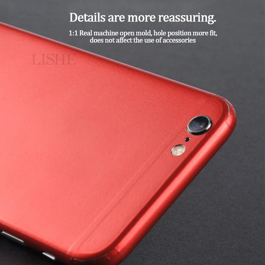 Чистый Красный Прочный ПВХ телефон наклейка s для iPhone 6 6S 7 8 Plus задняя пленка наклейка для iPhone 11 XS X SE наклейка клейкая кожа