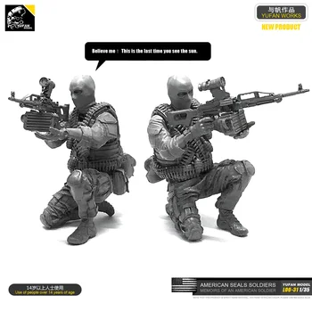 

1/35 Resin Kits Figure CS Counter-Strike Machine Gunner Resin Soldier Self-assembled LOO-31