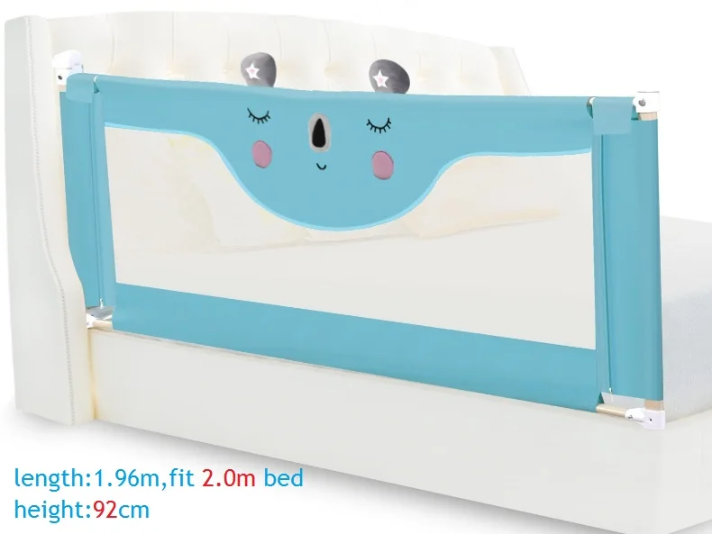 green bear-2.0m От 1,2 м до 2,2 м портативная переносная кровать для путешествий детский манеж детская забор детская кровать с загородкой safeti Rails Защитная кровать забор детская ограждение - Цвет: green bear-2.0m