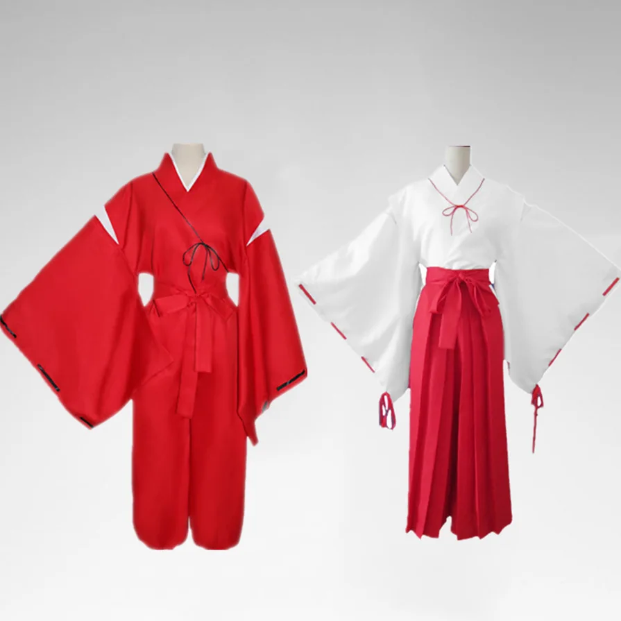 Костюм для косплея Inuyasha Kikyo кимоно полный комплект аксессуары Хэллоуина ожерелье