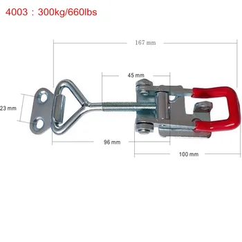

Latch Toggle Clamp 2pcs 300Kg/660lbs Holding Capacity Woodworking Quick Release Button Lock Toggle Clamp 4003