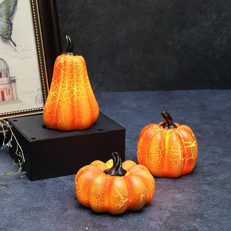 

Halloween Jack-o '-lantern LED Luminescent Resin Small Jack-o' -lantern Halloween Costumes Tabletop Decorations